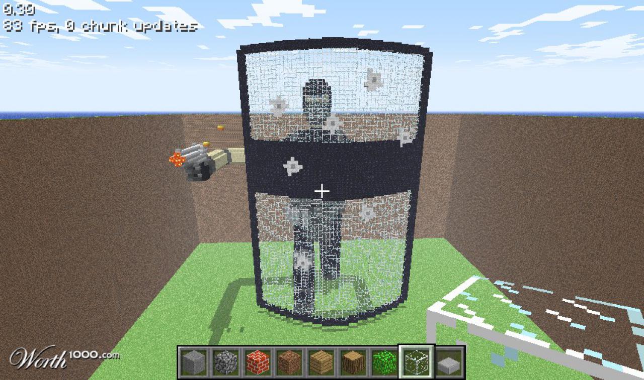 [13/05/2011] Modern Warfare 2 - Riot Shield nachgebaut - Das aus Modern Warfare 2 bekannte Riot Shield samt Träger bekommt in Minecraft ebenfalls eine Umsetzung. Selbst die Einschusslöcher wurden nachgebaut.