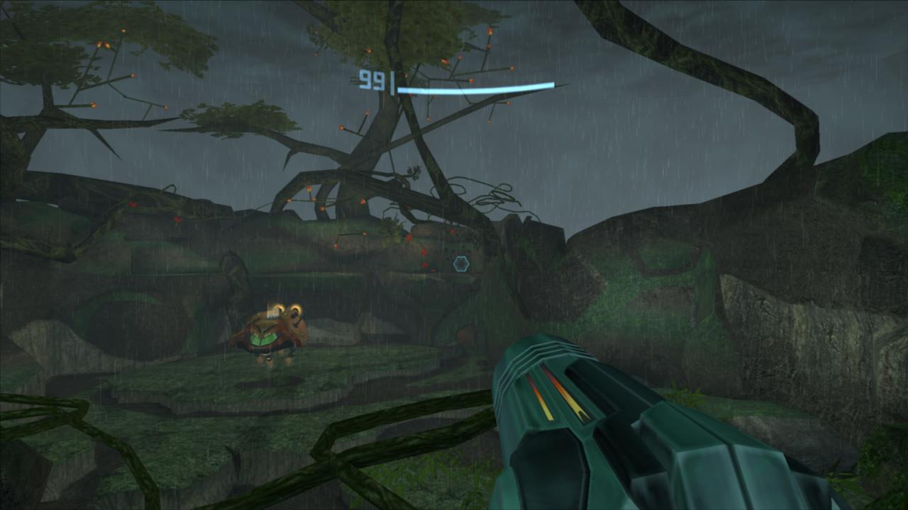 [30/06/2011] Metroid Prime - Die Landebucht auf Tallon IV in Metroid Prime bot damals für GameCube-Verhältnisse richtig gute Wassereffekte. Besonders die Spiegelung von Samus' Gesicht im Helmvisier, wenn dieses anlief.
