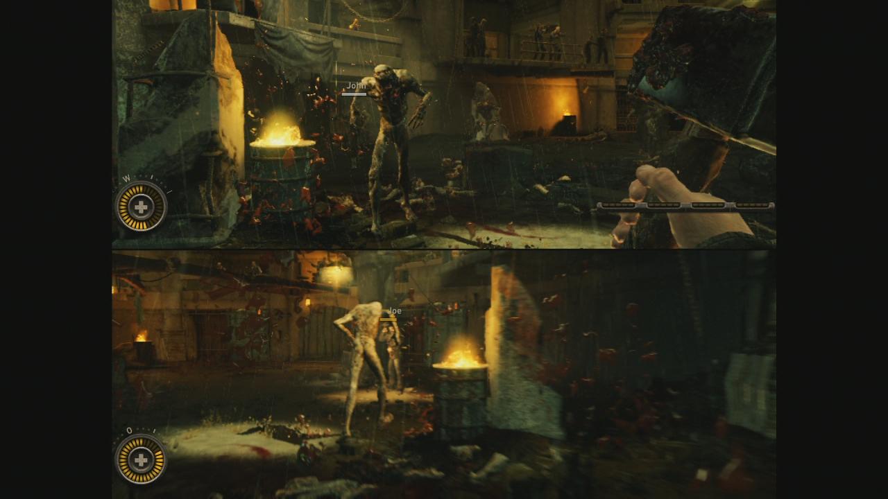 [06/09/2011] Doof: Wieder einmal muss man im Splitscreen-Modus mit dicken schwarzen Seitenbalken leben. Ihr teilt euch also nur ein 4:3-Bild.