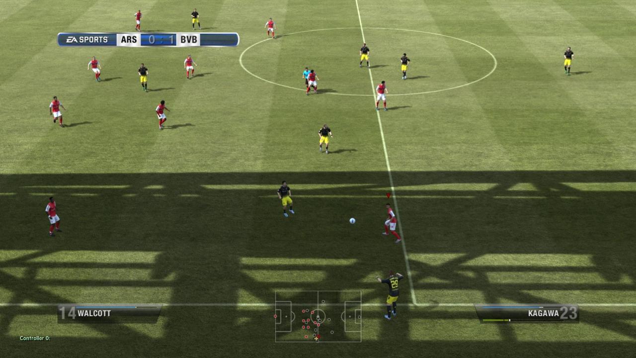 [22/09/2011] Kleine Details begeistern, etwa schnelle Einwürfe. Der Spieler schnappt sich einfach den rausgekullerten Ball und setzt das Spiel ohne Zwischenblende fort.