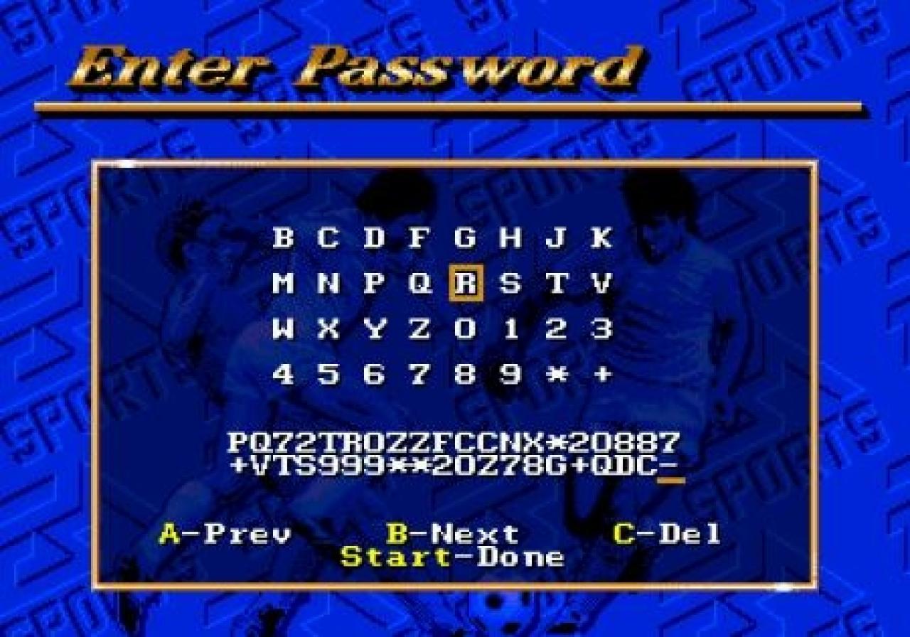 [09/09/2011] FIFA International Soccer SNES/ Mega Drive - Auch für die ersten FIFA-Spiele gab es bescheuerte Passwortsysteme. Spieler sollten damals mehrmals ihre notierten Zeichenkette überprüfen. Schreibfehler wurden hinterher meist bitter bereut.