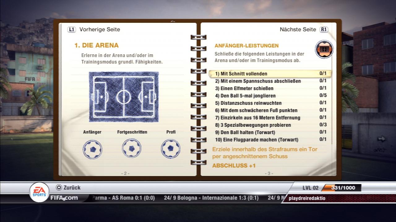 [29/09/2011] FIFA 12 - Leistungen - Virtual Pro - Die Arena