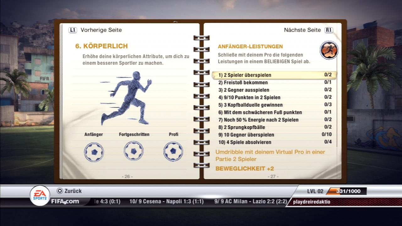 [29/09/2011] FIFA 12 - Leistungen - Virtual Pro - Körperlich
