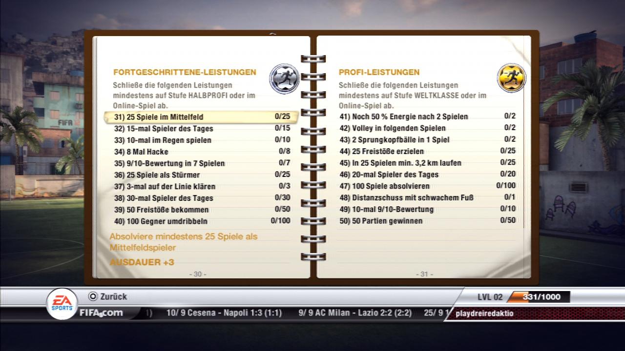 [29/09/2011] FIFA 12 - Leistungen - Virtual Pro - Körperlich Teil 3