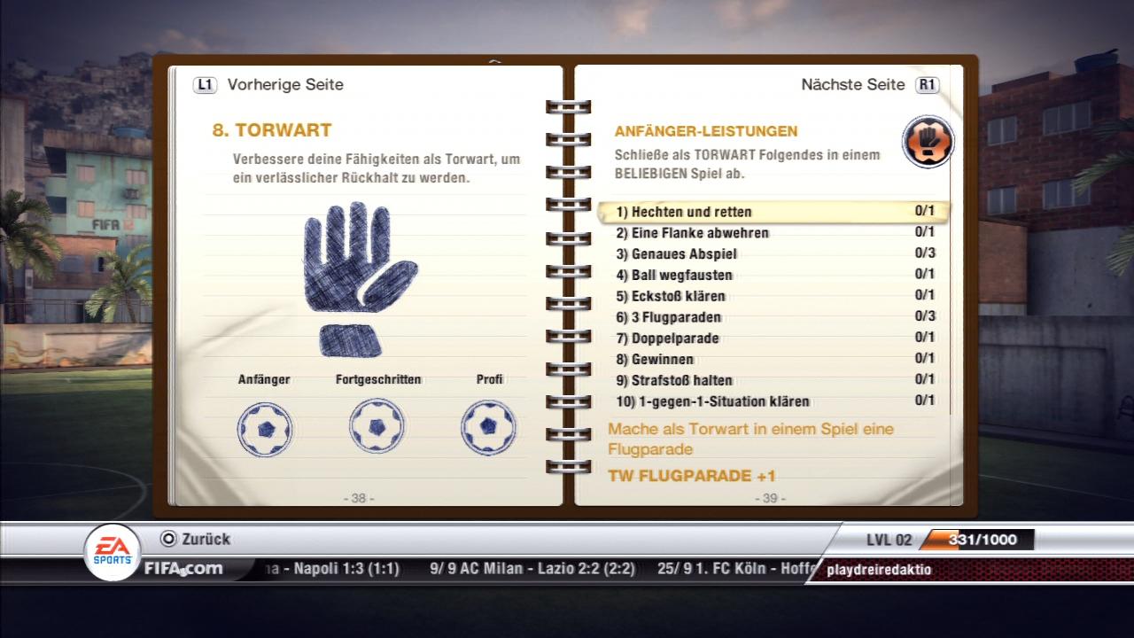 [29/09/2011] FIFA 12 - Leistungen - Virtual Pro - Torwart