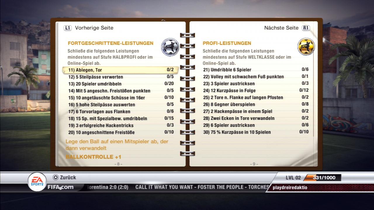 [29/09/2011] FIFA 12 - Leistungen - Virtual Pro - Balltechnik Teil 2