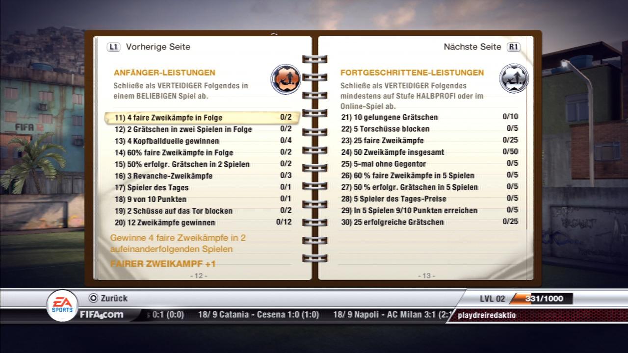 [29/09/2011] FIFA 12 - Leistungen - Virtual Pro - Defensive Teil 2