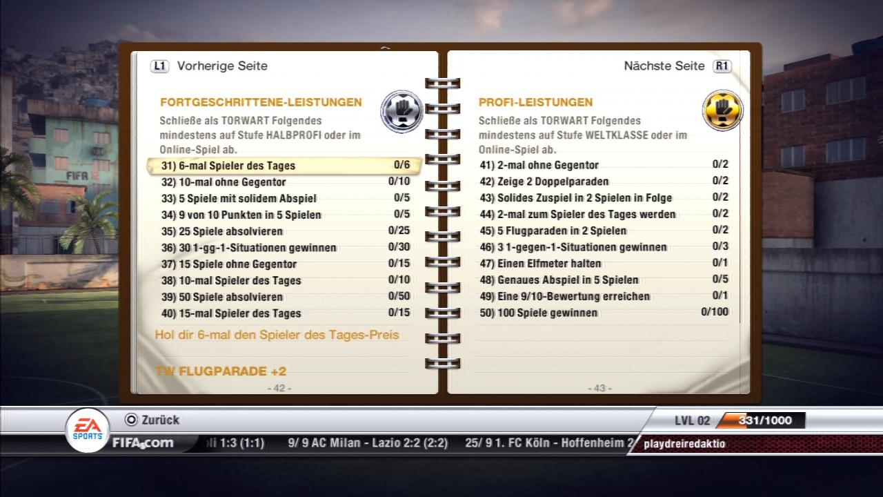 [29/09/2011] FIFA 12 - Leistungen - Virtual Pro - Torwart Teil 3