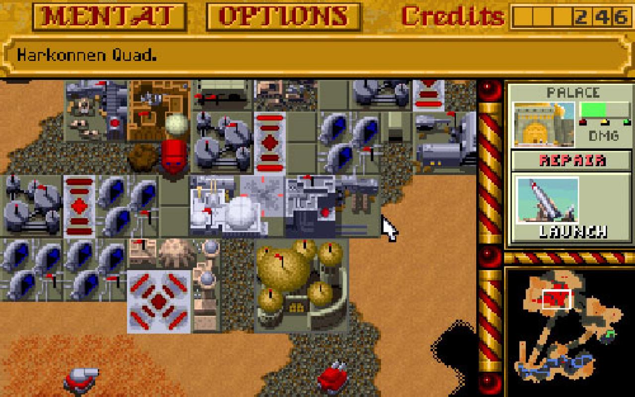 [06/10/2011] Dune 2, bereits im Jahre 1992 erschienen, mag nicht das populärste Echtzeit-Strategiespiel gewesen sein, zählt jedoch aufgrund seines wegweisenden Spielprinzips zu den einflussreichsten. Dieses basiert auf dem Film von 1984, welches wiederum auf der Buchvorlage von Frank Herbert basiert.