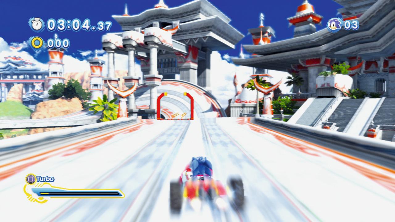 [24/10/2011] Brumm: In seltenen Fällen vertraut Sonic mal nicht seinen flinken Beinen, sondern schwingt sich hinter das Steuer eines Fahrzeugs.