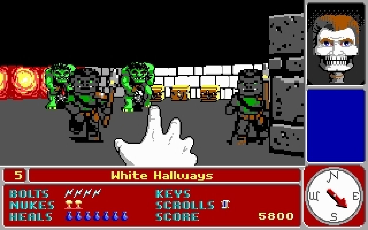 [04/10/2011] Catacombs 3-D - Eines der ersten Spiele, das 1991 mit einer Art First-Person-Ansicht erschien. Damit legte id Software den Grundstein für die erfolgreichen Serien um Wolfenstein und Doom.