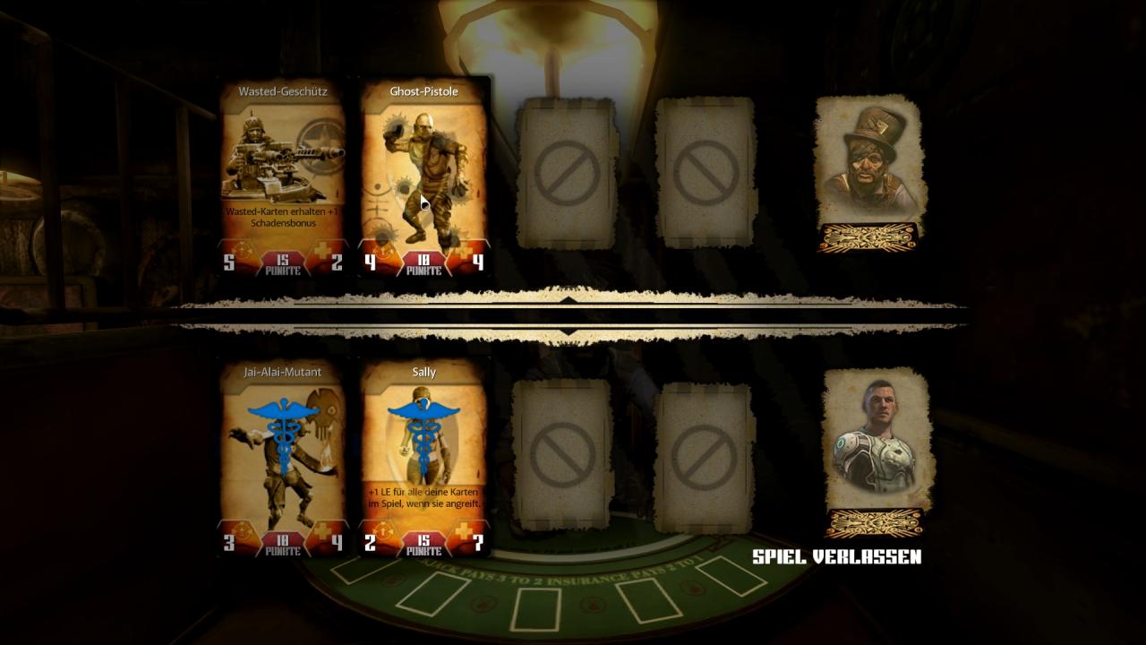 [04/10/2011] Die Ödland-Karten sind ein Minispiel. Überall in der Welt findet ihr Spielkarten der Charaktere mit jeweiligen Statuswerten oder Spezialfähigkeiten. Mit diesem Deck kämpft ihr gegen NPCs in Kneipen um Geld. Kann sehr schnell süchtig machen!
