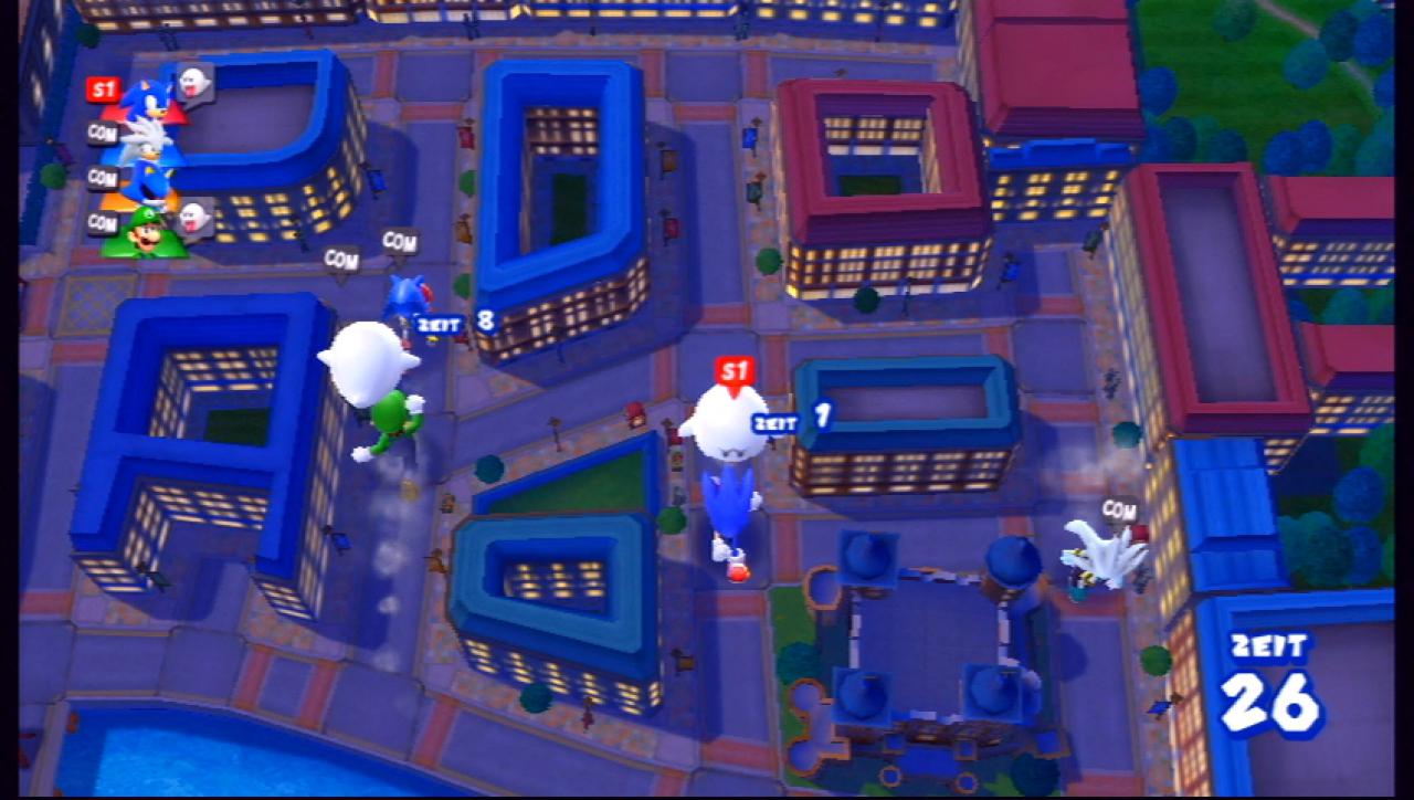 [18/11/2011] Die Traum-Disziplinen finden an aus Mario- und Sonic-Spielen bekannten Orten statt.