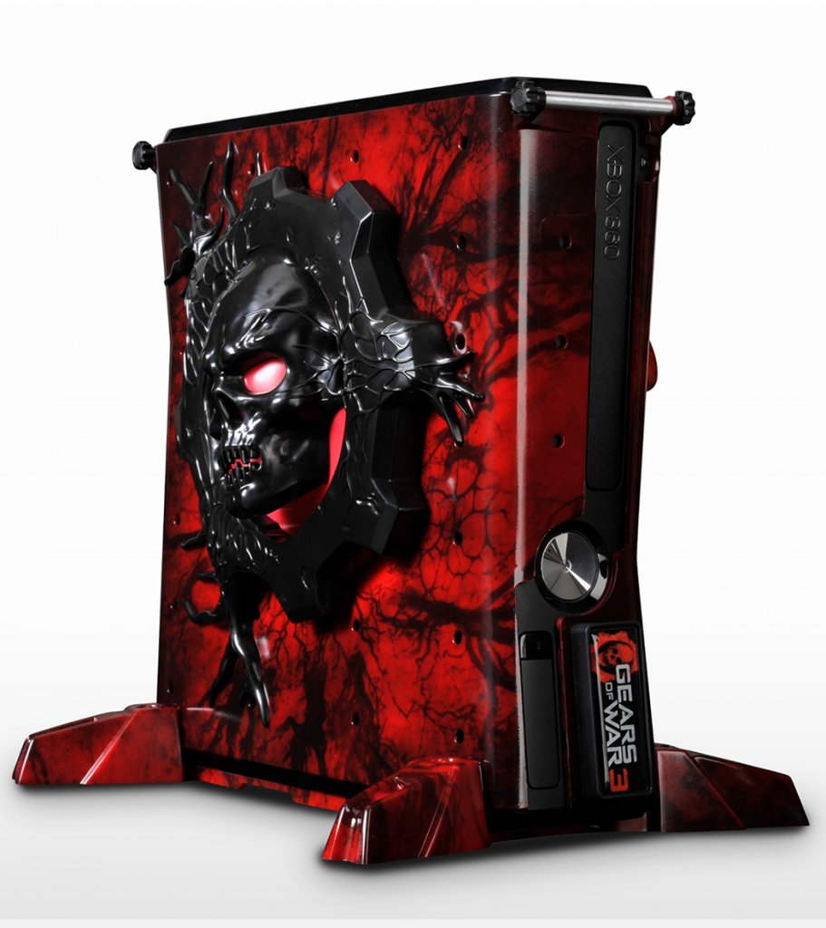 [11/11/2011] Das Casemod zu Gears of War 3 stammt von den Machern der Battlefield 3-Casemods für PS3 und Xbox 360 - Sehr schick!