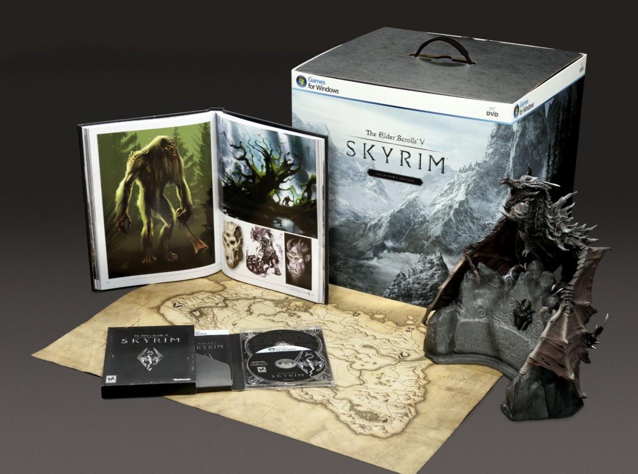 [17/11/2011] Skyrim Collector's Edition - Die coole Drachenstatue, das Artbook sowie die Karte kamen bei der VGZ-Community gut an. - Leser-Vorschlag