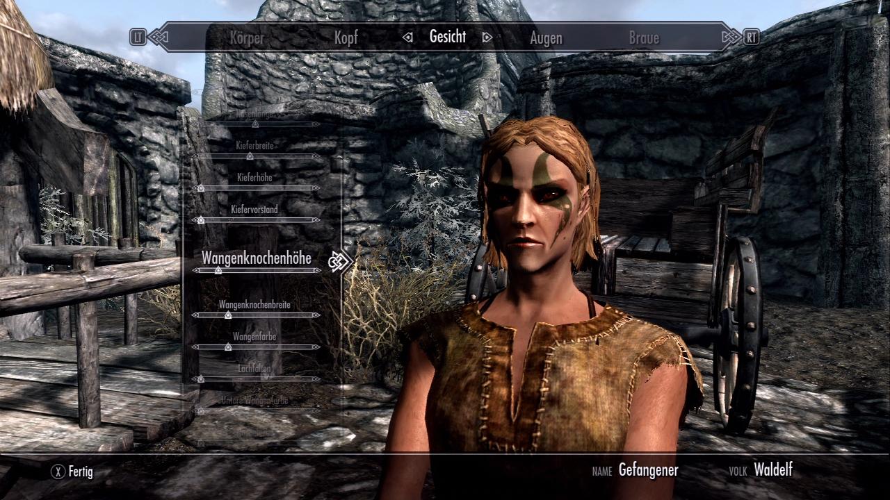 [10/11/2011] Typisch Bethesda: Der Charaktereditor erlaubt zahllose Möglichkeiten. - Bild stammt aus der Xbox 360-Version von The Elder Scrolls 5: Skyrim.
