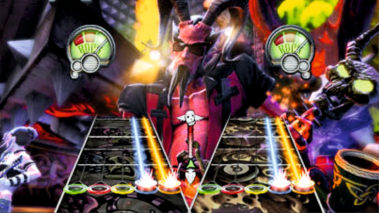 [04/01/2012] Guitar Hero 3 - Lou! Lou the Devil! Wie haben wir ihn ... gemocht. Besonders auf Expert war der Rock-Kampf fast nur durch Zufall zu schaffen. Schließlich machte Lou fast gar keinen Fehler. Noch immer haben wir Krämpfe in den Fingern.