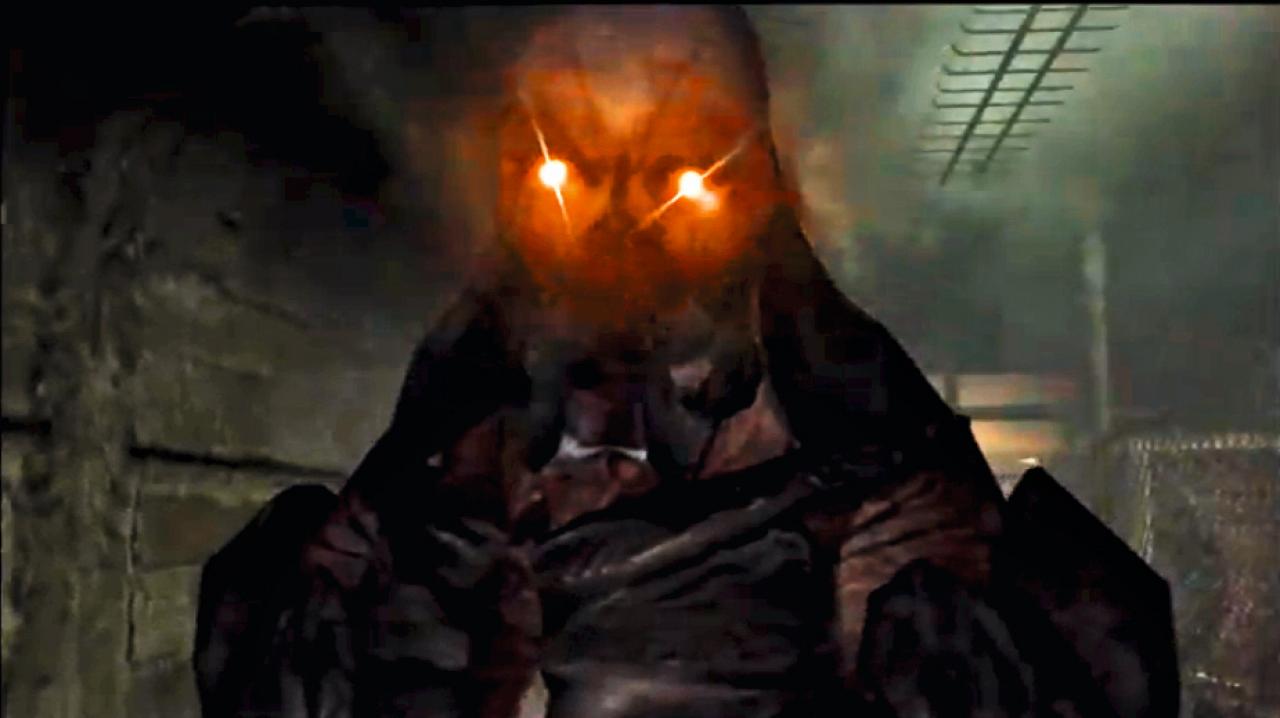 [04/01/2012] Resident Evil 4 - Im Spiel werdet ihr in einen Miniraum eingesperrt und müsst minutenlange darauf warten, dass endlich der Ausgang aufgeht. Währenddessen spurtet das Echsenbiest Verdugo hinter euch her. Mehr Panik haben wir in bislang keinem Videospiel erlebt.