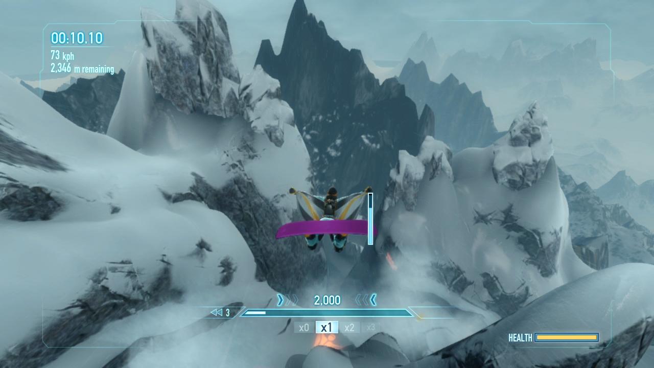 [27/02/2012] Flughörnchen: Mit den sogenannten Wingsuits gleitet ihr über große Abgründe. Der Einsatz ist allerdings zeitlich begrenzt.