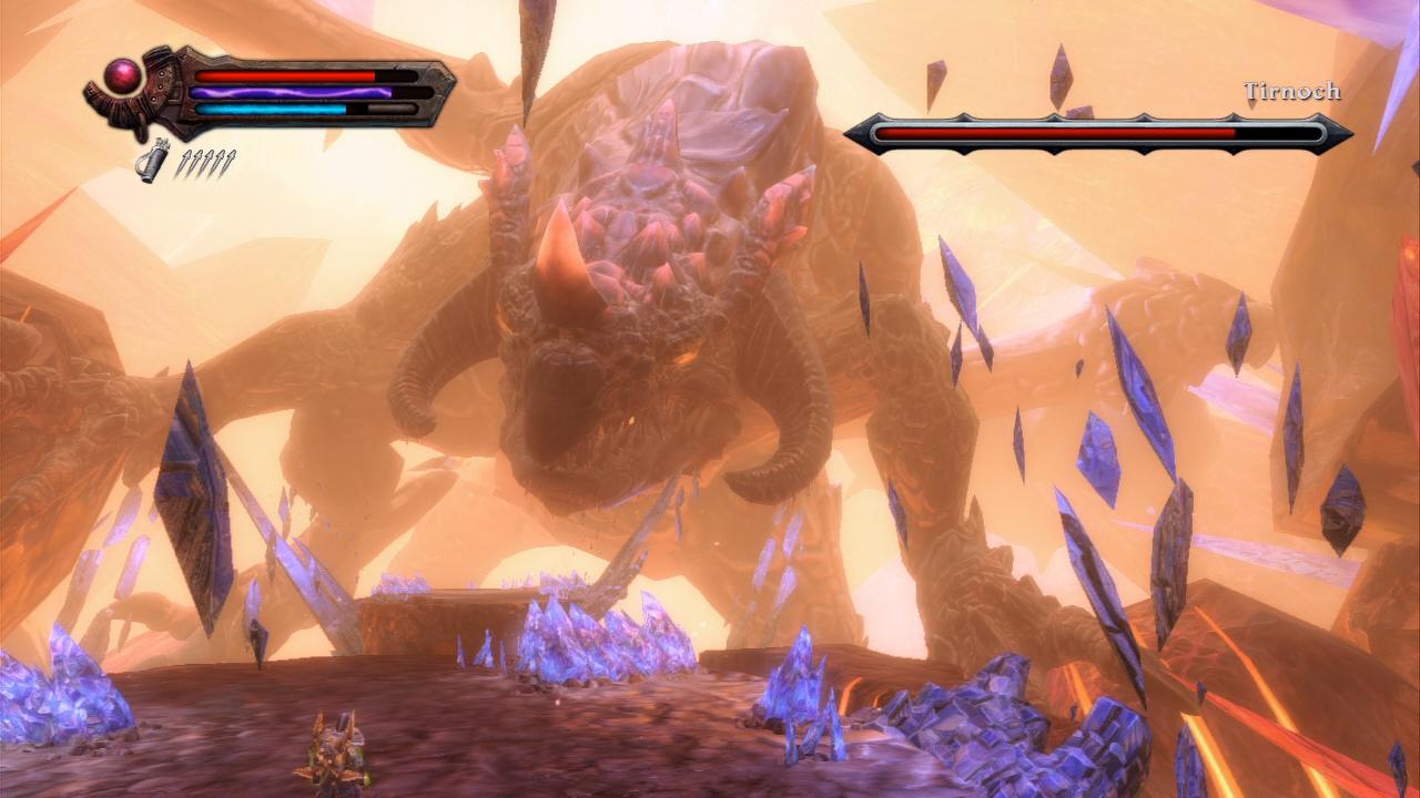 [10/02/2012] Kingdoms of Amalur: Reckoning - Im Rollenspiel aus dem Hause EA gibt es am Ende einen Kampf gegen den Boss-Drachen Tirnoch. Er klaut euch am Anfang die Schicksalssplitter, die ihr euch wieder holen solltet.