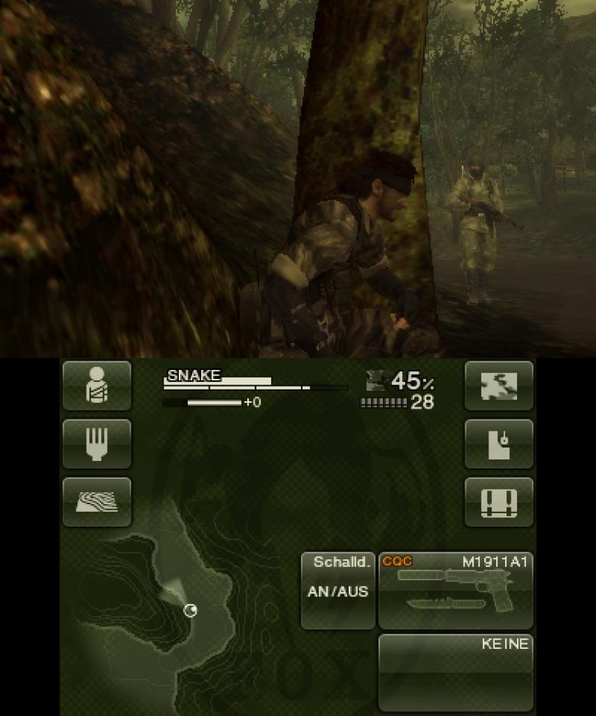 [02/03/2012] Das traditionelle MGS-Gameplay setzt auf lautloses Infiltrieren feindlicher Gebiete und möglichst wenig Feindkontakt. 