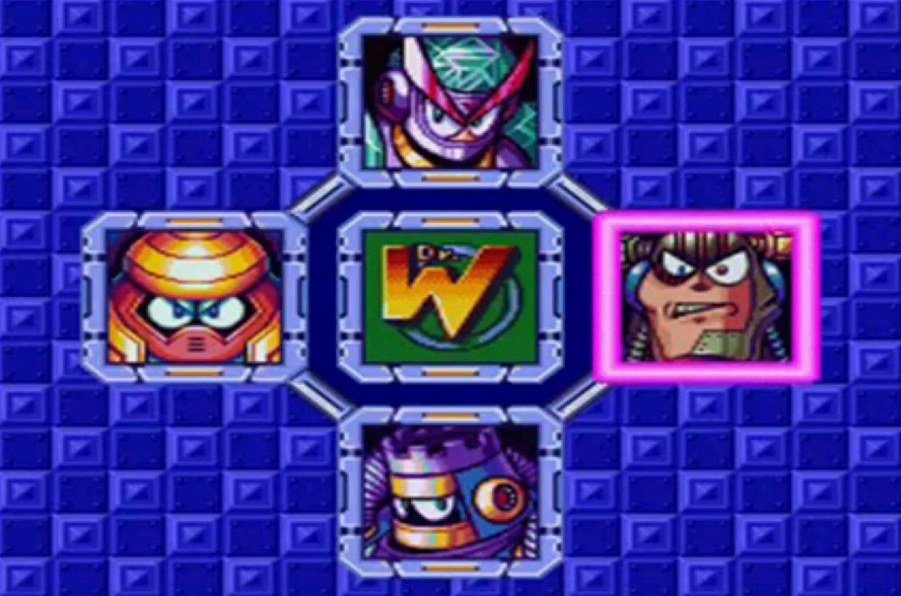 [20/04/2012] Mega Man 7: Im Super-Nintendo-Seriendebüt waren zwar anfangs nur vier Bosse anwählbar, doch weitere vier folgten, nachdem man die ersten besiegt hatte.