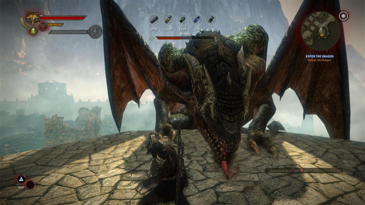 [21/05/2012] The Witcher 2 - Bereits im Tutorial-Level von The Witcher 2 flattert euch ein Drache über den Weg. In einem Bosskampf dürft ihr ebenfalls gegen einen eindrucksvollen Drachen antreten.