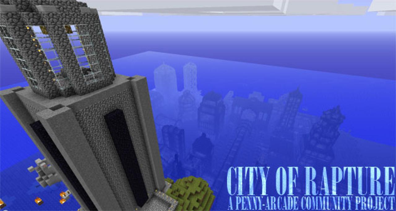[09/05/2012] Rapture in Minecraft nachgebaut - Die Stadt aus Bioshock erscheint hier komplett Unterwasser. Wie lange dieser Bau gedauert hat, ist nicht bekannt.