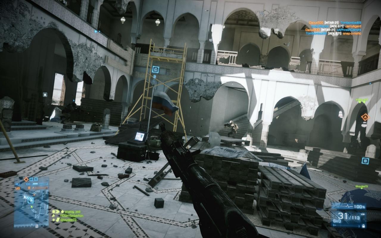 [12/06/2012] Battlefield 3 - Auf der einsamen Insel gibt es natürlich auch einen Internetanschluss - klar, ist ja unsere Trauminsel! Für Mehrspieler-Action darf Battlefield 3 nicht fehlen.