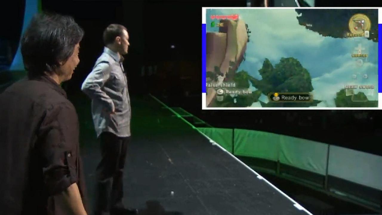 [07/06/2012] [E3 2010 - Pannen bei der Zelda: Skyward Sword-Präsentation - Bei der Zelda-Präsentation streikte Wii MotionPlus, so dass die Vorstellung dieses Features gründlich in die Hose ging. Da halfen auch die verzweifelten Witze des Entwickler-Urgesteins Shigeru Miyamoto wenig.