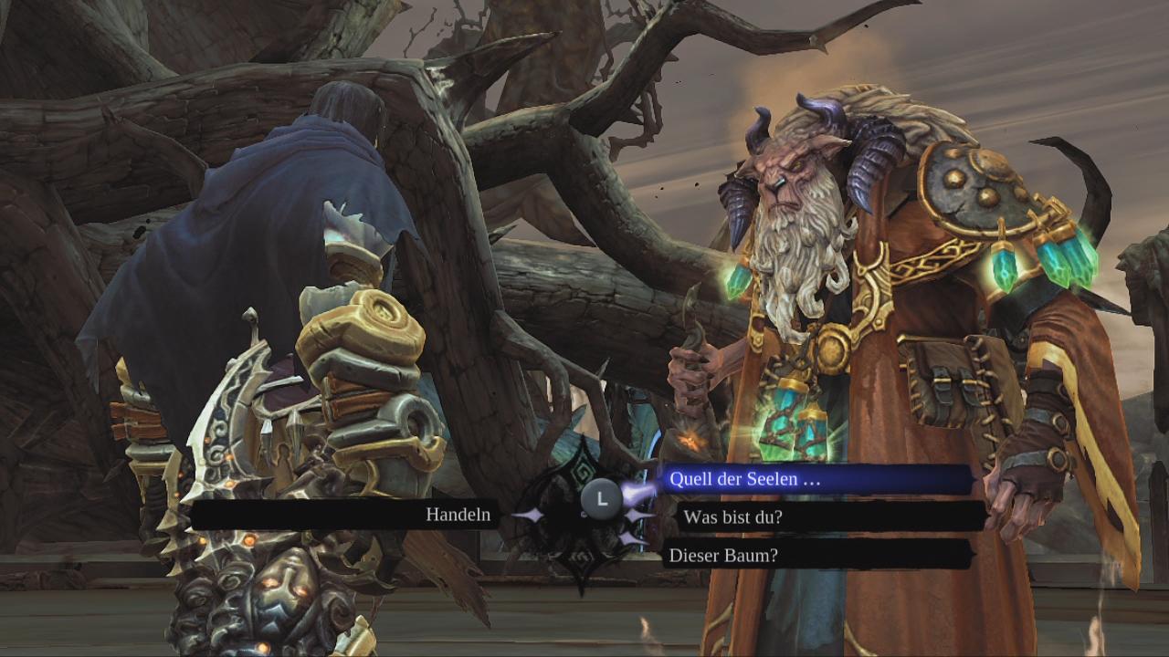 [14/08/2012] Freundlich: Der lässige Sensenmann trifft nicht nur auf Feinde in Darksiders 2. Viele NPCs greifen ihm auf seinem Weg unter die Arme.