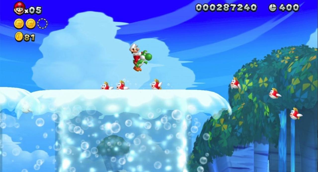 [10/09/2012] New Super Mario Bros. U - Im kooperativen Mehrspieler-Modus spielt ihr sogar mit bis zu 5 Spielern vor einem Bildschirm. - Leser-Vorschlag