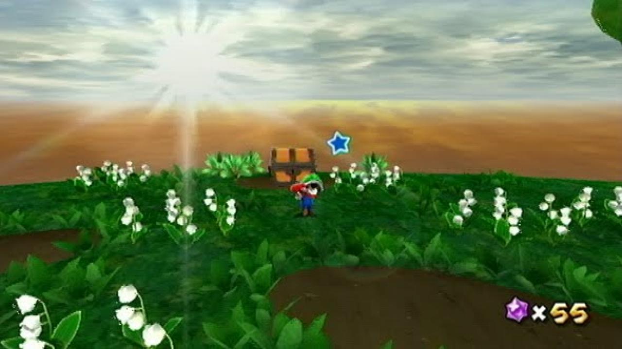 [26/09/2012] Super Mario Galaxy 2 - Slimy Spring Galaxie - In Super Mario Galaxy 2 gibt es abgedrehte Levels ohne Ende. In der Slimy Spring-Galaxy jedoch genießen wir das Wetter und die schöne Blumenwiese.