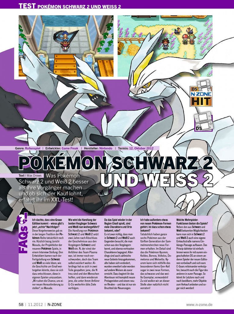 [12/10/2012] Braucht man die neuen Pokémon-Editionen? Experte Max Drews hat es herausgefunden.