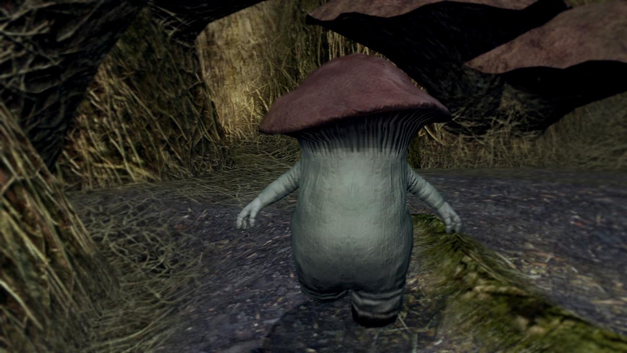 [23/10/2012] Pilze - Dark Souls - Im Wald tun uns die Pilze nichts. Nur die großen Eltern-Pilze stapfen auf uns zu, sobald wir uns ihnen nähern. Doch der Loot ist nicht zu verachten.