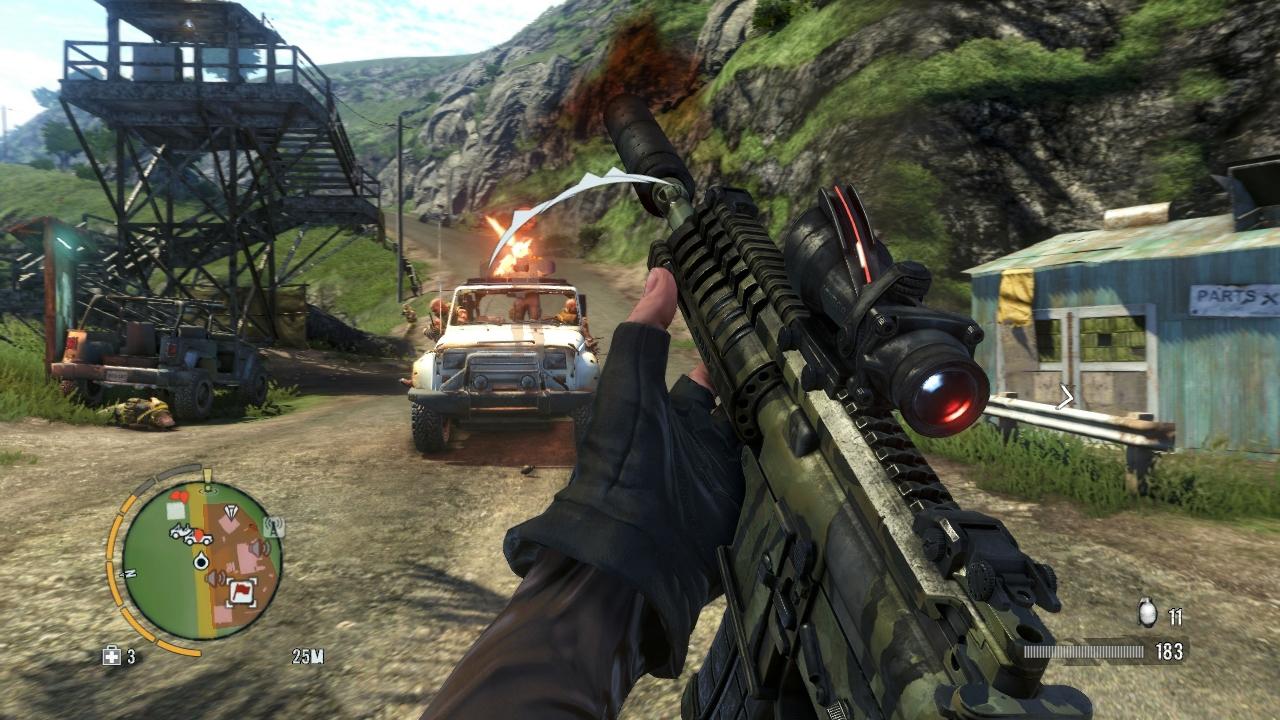 [21/11/2012] Far Cry 3 bietet eine ordentliche Auswahl verschiedenster Schusswaffen, die man zudem mit Fernrohren, Magazinen und Schalldämpfern aufrüsten und sogar umlackieren kann.