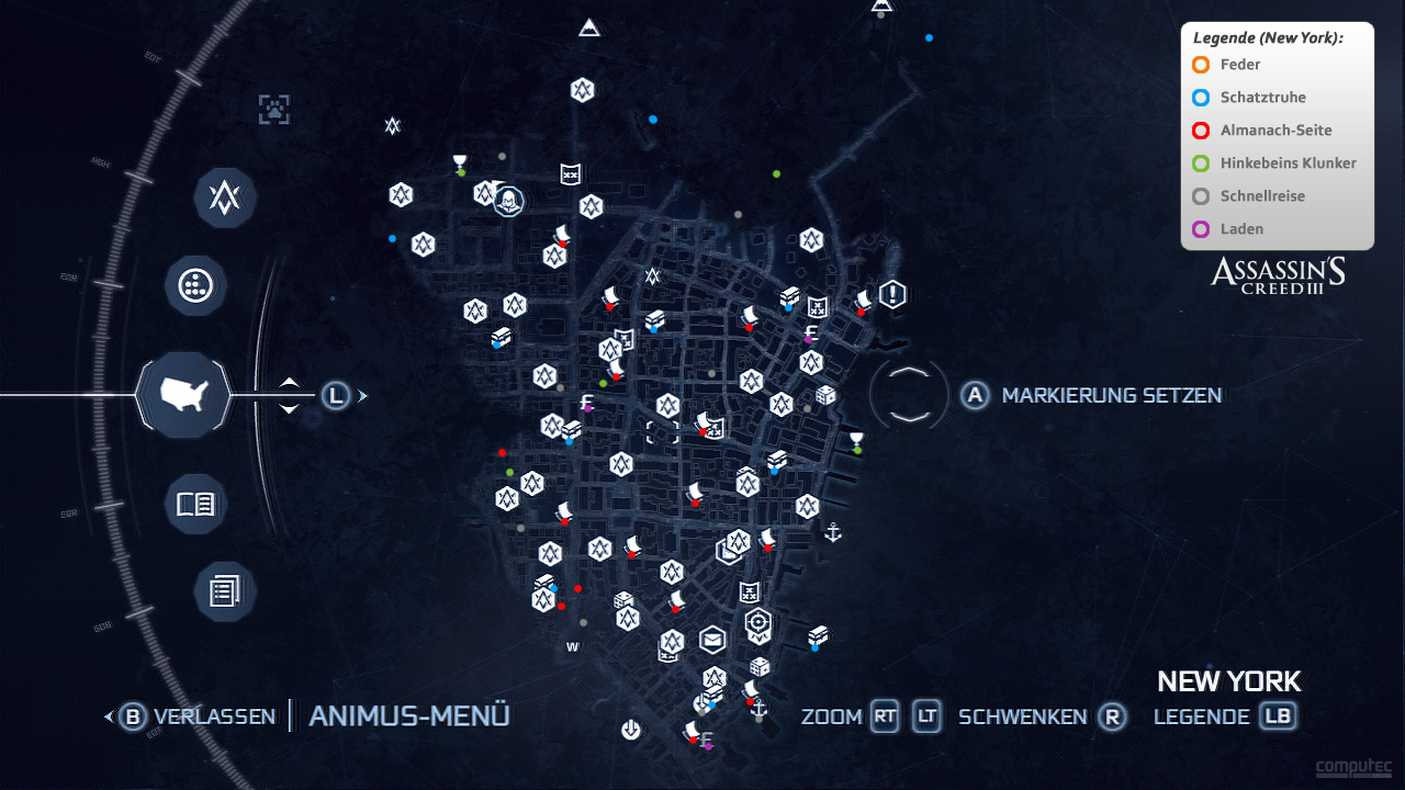 [07/11/2012] In unserer Ergänzung zur Komplettlösung von Assassin's Creed 3 liefern wir euch Tipps zu allen maritimen Questen und haben sämtliche Sammelgegenstände auf Karten markiert.