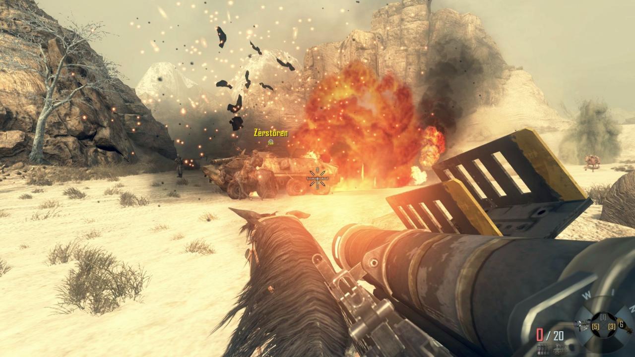 [14/11/2012] Die PC-Version von Black Ops 2 im Test: Explosionen sind groß und mächtig, wirken aber wie in die Landschaft geklebt. (Das Bild zeigt die PC-Version). (1)