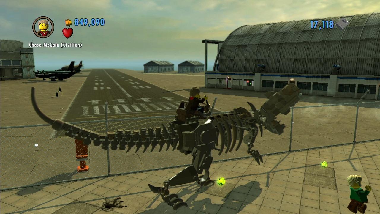 [22/03/2013] Klappergestell: Auf einem T-Rex-Skelett reitet es sich vorzüglich! Abgedrehte Ideen wie diese sind eine der großen Stärken des Spiels.