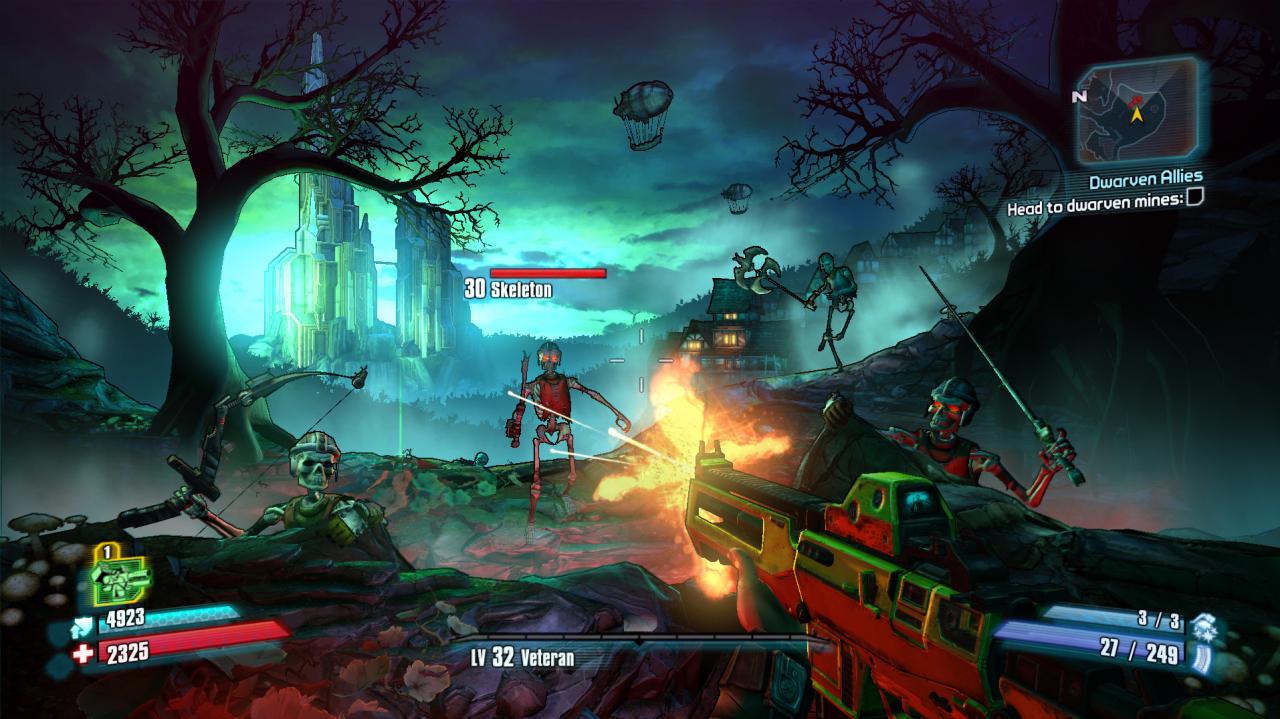 [28/05/2013] Abgefahrene Charaktere, noch verrücktere Gegner, atemberaubende Spielwelt und massenweise Waffen. Borderlands 2 bräuchte wohl nur noch einen Online-Server, um sich zu einem wirklich guten MMO zu verwandeln. Uns würde es jedenfalls freuen.