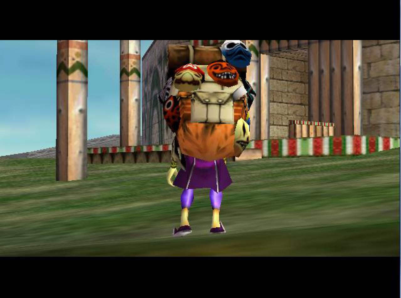 [08/05/2013] Mario-Maske in Majora's Mask - Der Maskenhändler trägt eine Maske von Mario auf seinem Rucksack - Leser-Vorschlag