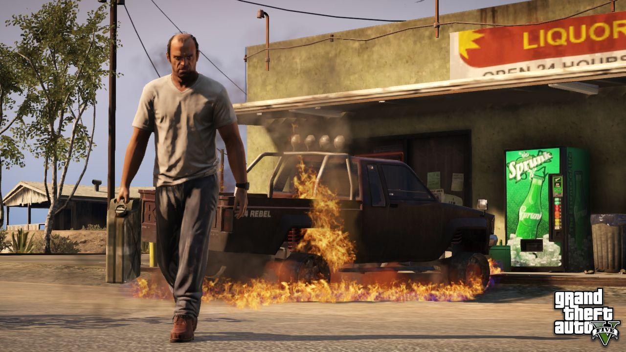 [10/07/2013] Linksaußen: Trevor aus GTA 5. Trevor ist Linksfuß und bringt das verrückte Etwas mit.