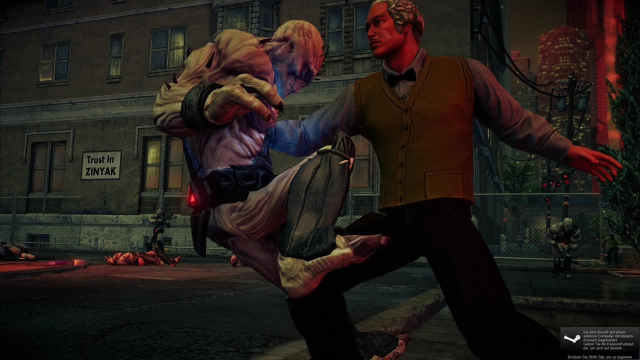 [14/08/2013] Saints Row 4 im Test: Die derben Nahkampfmoves sind gerade zu Beginn des Spiels sehr mächtig und haben einen hohen Schauwert.