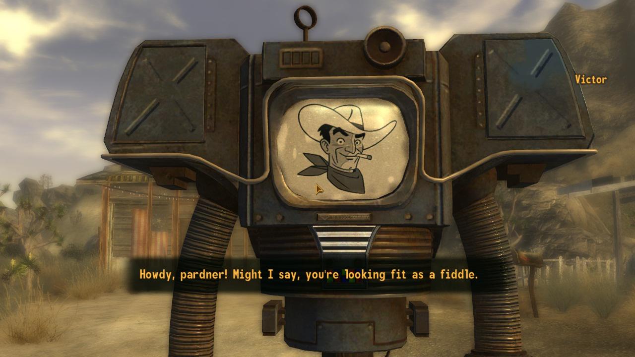 [23/08/2013] Victor - Der Fallout New Vegas-Roboter lockt euch nach New Vegas. Er taucht mysteriöserweise immer zum richtigen Zeitpunkt auf. Was das auf sich hat, erfahrt ihr im Spiel. - Leser-Vorschlag