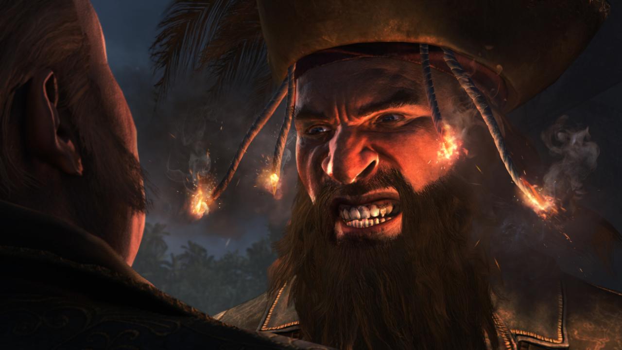 [30/09/2013] Einer der wohl bekanntesten Piraten der Piratengeschichte ist Captain Blackbeard. Dieser hat seinen großen Auftritt in Assassin's Creed: Black Flag und stellt, ganz getreu seines Namens, seinen wuschigen, schwarzen Bart zur Schau, während er gnadenlos seine Feine niedersticht und unserem Protagonisten Edward schon mal die eine oder andere Suppe einbrockt. Sieht aus, als würde der gute Blackbeard auch 3-Wetter-Taft benutzen: Was auch immer geschieht, der Bart sitzt!