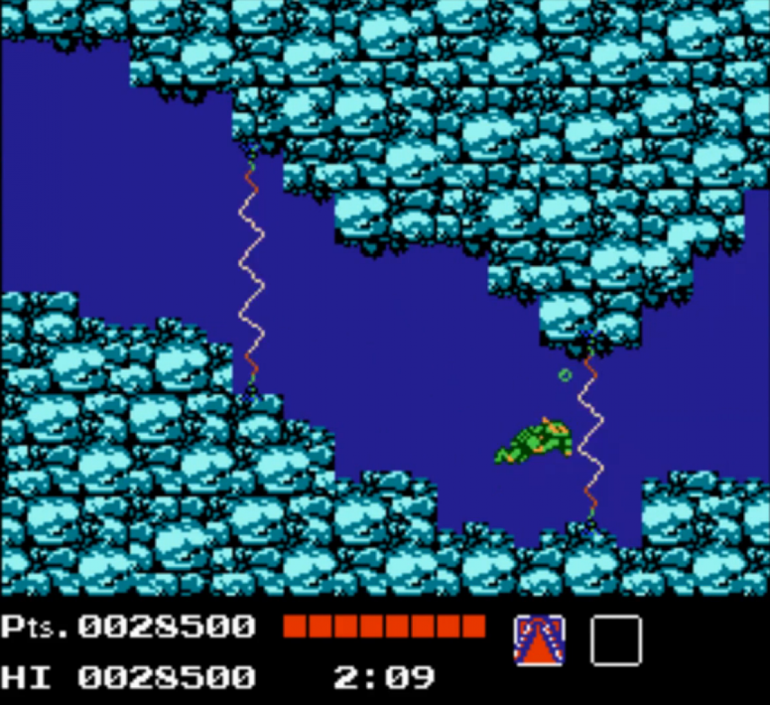 [03/09/2013] Teenage Mutant Ninja Turtles für das NES sorgte mit seinem Stausee-Level wohl für erste, vor Frust kaputtgemachte Controller. Da halfen selbst Cheats nicht.