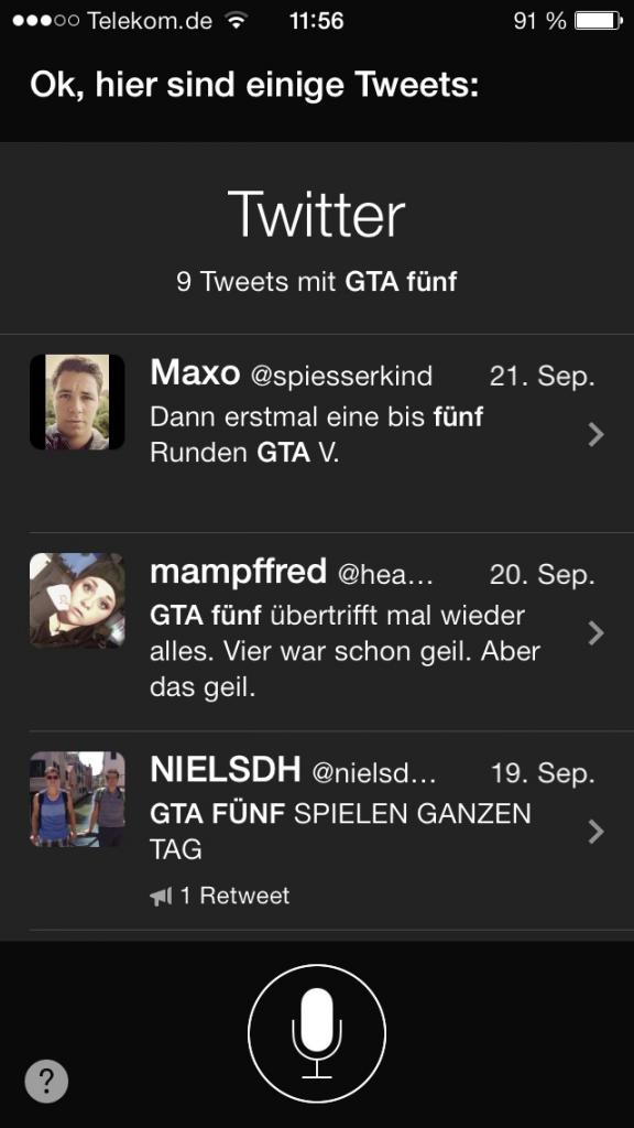 [23/09/2013] Die Websuche in Siri ist in iOS7 deutlich erweitert worden. (2)