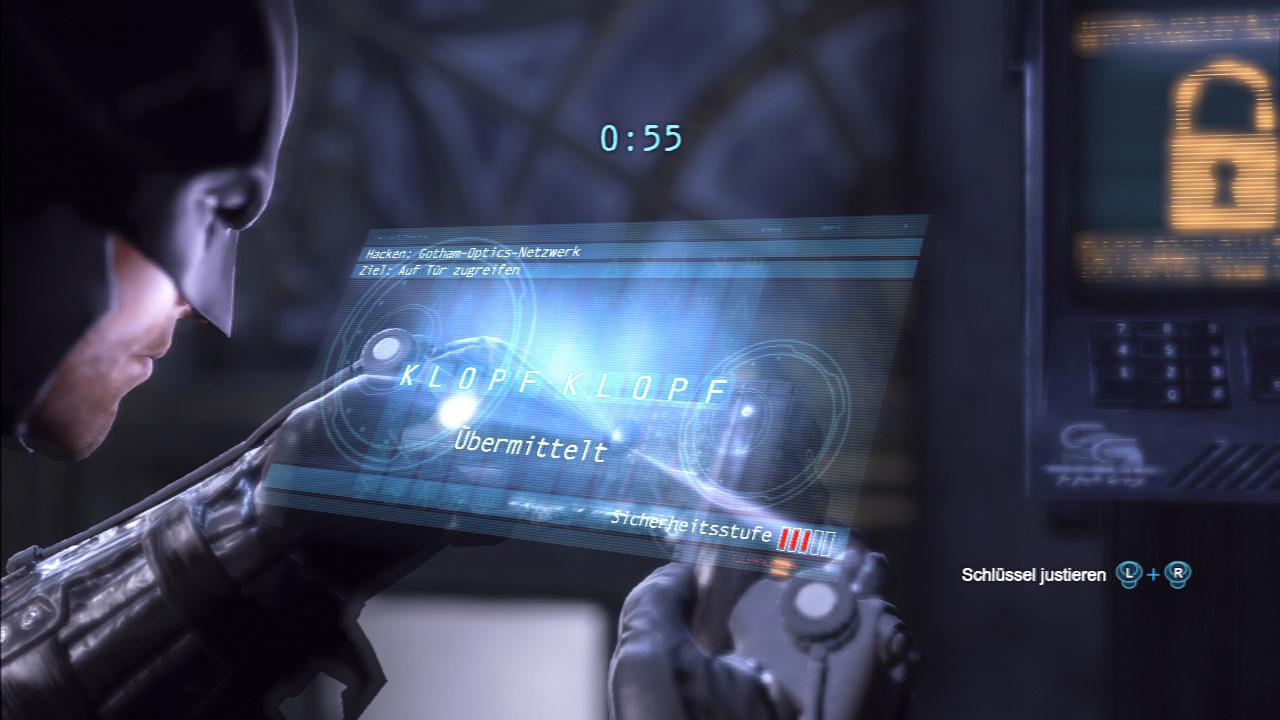 [24/10/2013] Das Decodieren per Datenlesegerät wurde - wie nahezu alles - unverändert aus Arkham City übernommen. Schade, dass die Entwickler nicht mal hier eigene Ideen eingebracht haben.
