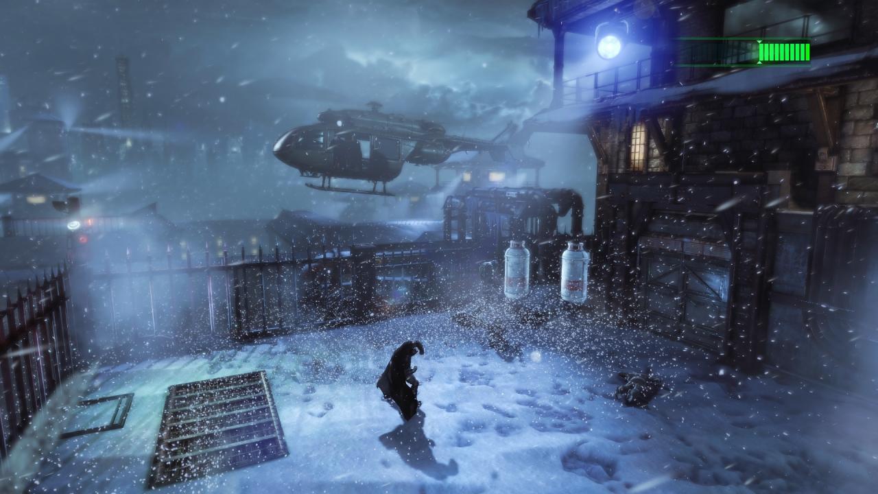 [25/10/2013] PC-Version: Der Hubschrauber wirbelt zusätzliche Schneepartikel auf.