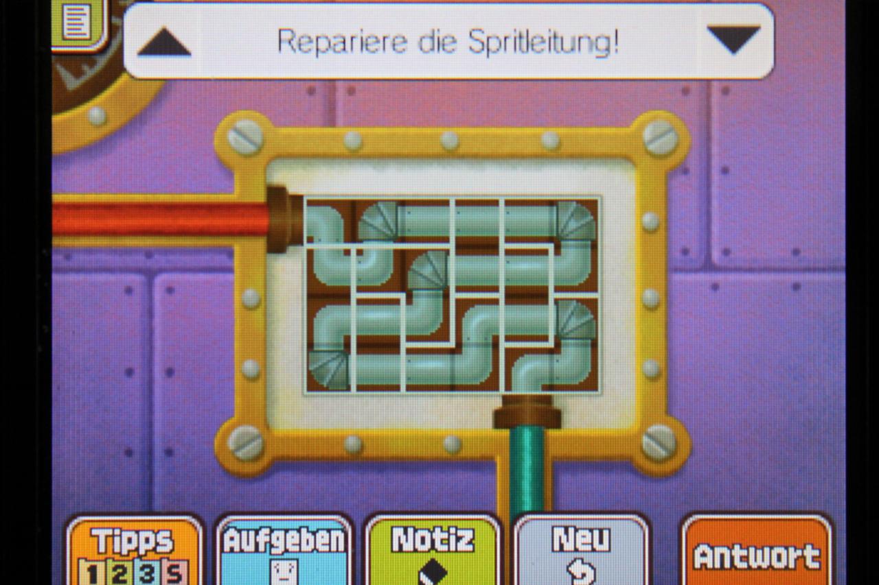 [08/11/2013] Professor Layton und das Vermächtnis von Aslant: Hier seht ihr die korrekte Anordnung der Rohre, um Rätsel 036: Treibstoffnot abzuschließen.